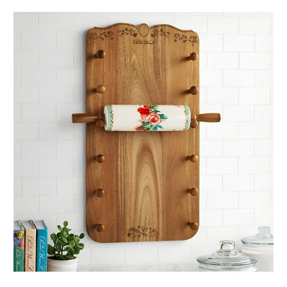 Pioneer Woman Rolling Pin/ Holder Set - Picture 2 of 8